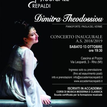 Dimitra Theodossiou inaugura il nuovo anno scolastico dell’Accademia Musicale Crepaldi