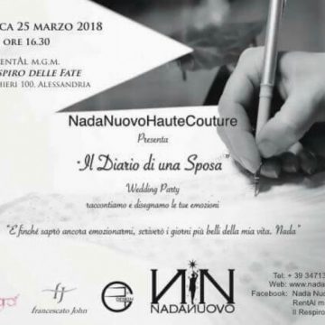 NadaNuovoHauteCouture presenta “Il Diario di una Sposa” – Domenica 25 marzo, ore 16.30