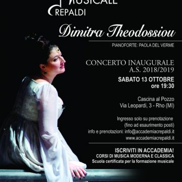 Accademia Musicale Crepaldi inaugura l’anno con Dimitra Theodossiou