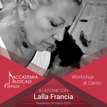 Accademia Musicale Crepaldi ospita la cantante italiana Lalla Francia – domenica 24 marzo, Pogliano Milanese (Milano)