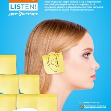 LISten! – Zero Barriere: Granfiume Gran Shopping diventa  il primo Centro Commerciale Italiano “deaf friendly”