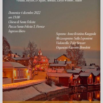 “Aspettando l’Avvento”: Domenica 4 Dicembre nella Chiesa di Santa Felicita a Firenze si celebra l’Avvento con un concerto dalle atmosfere nordiche
