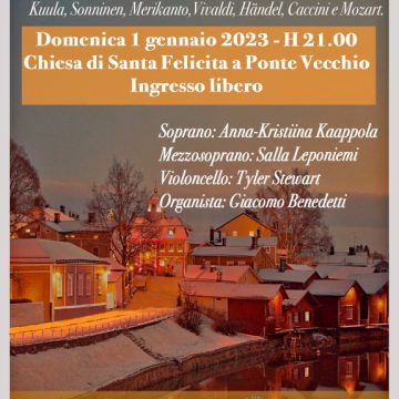 “Hyvää uutta vuotta” concerto di Capodanno alla chiesa di Santa Felicita al Ponte Vecchio di Firenze