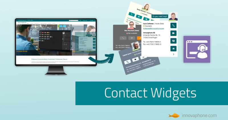 Generare lead attraverso il sito web con la innovaphone Contact Widgets App