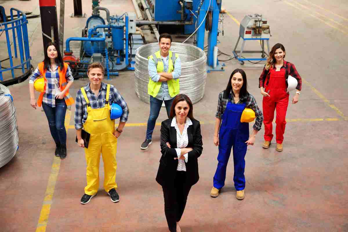lavoratori in fabrica 