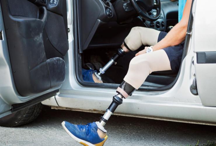 disabile alla guida di un auto