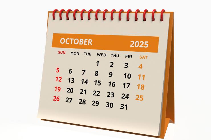 calendario ottobre 2025 
