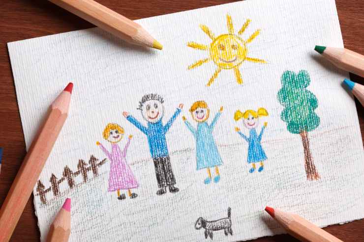 famiglia disegnata 
